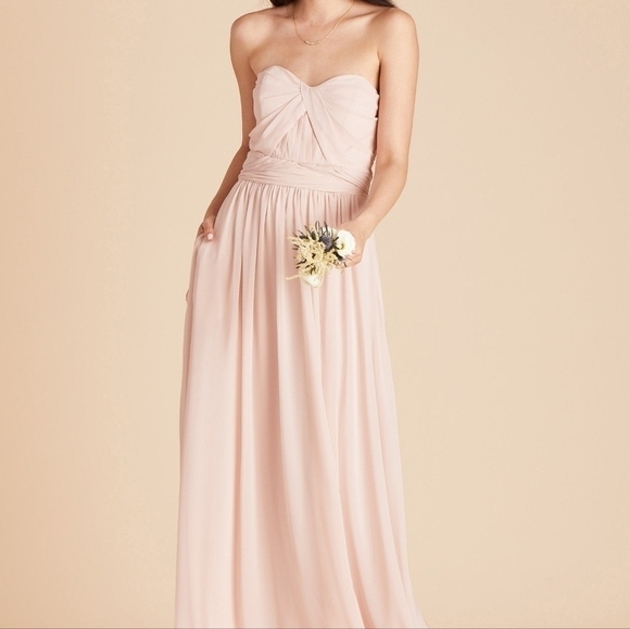 Birdy Grey Pink Blush Chiffon Convertible Dress - Picture 1 of 9